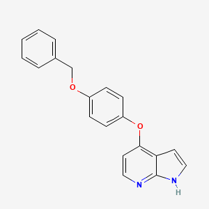 molecular formula C20H16N2O2 B8506615 4-(4-benzyloxy-phenoxy)-1H-pyrrolo[2,3-b]pyridine 