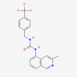 molecular formula C19H16F3N3O B8506634 N-(3-Methylisoquinolin-5-yl)-N'-[4-(trifluoromethyl)benzyl]urea CAS No. 581811-37-2