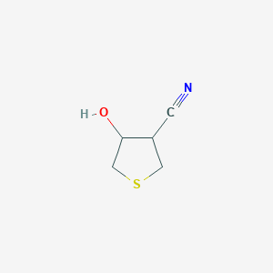 molecular formula C5H7NOS B8506648 4-Hydroxytetrahydrothiophene-3-carbonitrile 