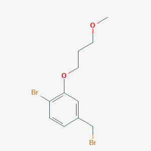 molecular formula C11H14Br2O2 B8506802 1-Bromo-4-bromomethyl-2-(3-methoxypropoxy)benzene 