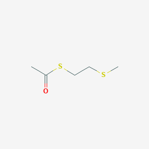 molecular formula C5H10OS2 B8506813 2-(Methylcarbonylthio)-1-(methylthio)ethane 