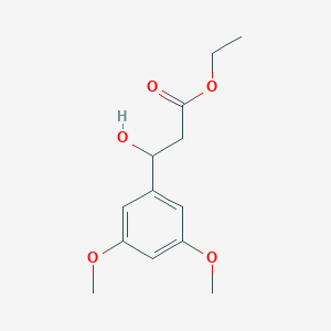 molecular formula C13H18O5 B8506814 Ethyl 3-(3,5-dimethoxyphenyl)-3-hydroxypropionate 