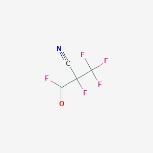 molecular formula C4F5NO B8506826 2-Cyano-2,3,3,3-tetrafluoropropanoyl fluoride CAS No. 54675-68-2