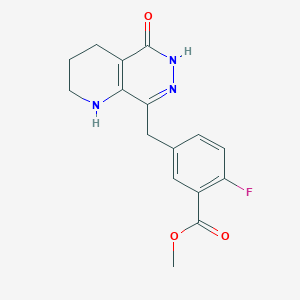 Methyl 2-fluoro-5-[(5-oxo-1,2,3,4,5,6-hexahydropyrido[2,3-d]pyridazin-8-yl)methyl]benzoate