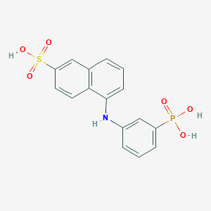 molecular formula C16H14NO6PS B8506865 5-(3-Phosphonoanilino)naphthalene-2-sulfonic acid CAS No. 61892-33-9