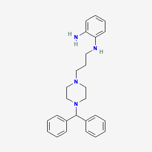 molecular formula C26H32N4 B8506906 N~1~-{3-[4-(Diphenylmethyl)piperazin-1-yl]propyl}benzene-1,2-diamine CAS No. 92177-41-8