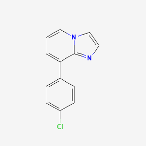 molecular formula C13H9ClN2 B8506956 Imidazo[1,2-a]pyridine,8-(4-chlorophenyl)- 