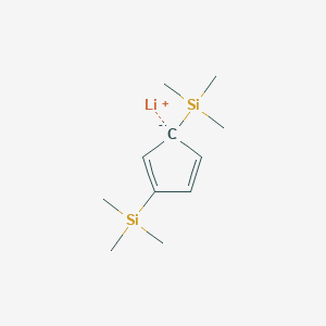 molecular formula C11H21LiSi2 B8506960 Lithium 1,3-bis(trimethylsilyl)cyclopenta-2,4-dien-1-ide CAS No. 56742-80-4
