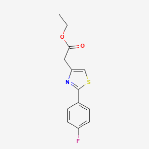 molecular formula C13H12FNO2S B8506967 Ethyl 2-(2-(4-fluorophenyl)thiazol-4-yl)acetate 