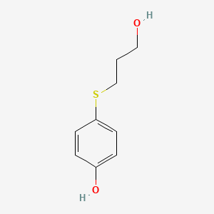 molecular formula C9H12O2S B8506972 4-(3-Hydroxy-propylsulfanyl)-phenol 