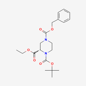(S)-4-Benzyl1-tert-butyl2-ethylpiperazine-1,2,4-tricarboxylate