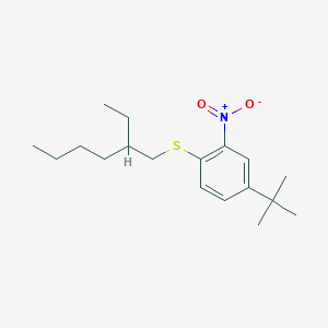 molecular formula C18H29NO2S B8507100 5-Tert-butyl-2-(2-ethylhexylthio)nitrobenzene CAS No. 676352-85-5