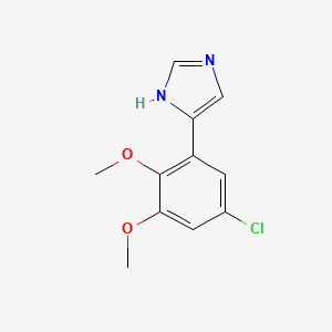 molecular formula C11H11ClN2O2 B8507137 5-(5-chloro-2,3-dimethoxyphenyl)-1H-imidazole 