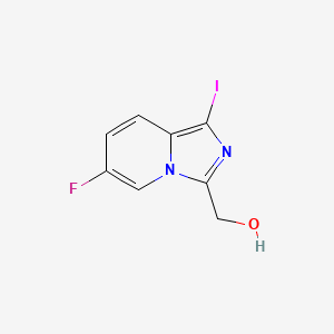 molecular formula C8H6FIN2O B8507141 (6-Fluoro-1-iodo-imidazo[1,5-a]pyridin-3-yl)-methanol 