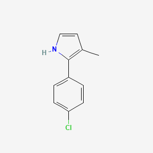 molecular formula C11H10ClN B8507150 2-(4-chlorophenyl)-3-methyl-1H-pyrrole 