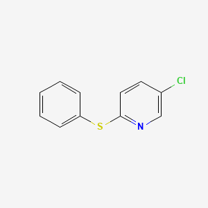molecular formula C11H8ClNS B8507210 5-Chloro-2-pyridinyl phenyl sulfide 