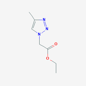 molecular formula C7H11N3O2 B8507233 Ethyl[4-methyl-1H-1,2,3-triazole-1-yl]acetate CAS No. 1154030-60-0