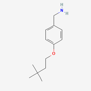 molecular formula C13H21NO B8507272 4-(3,3-Dimethylbutoxy)-benzylamine 