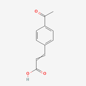 molecular formula C11H10O3 B8507275 3-(4-Acetylphenyl)prop-2-enoic acid CAS No. 18910-24-2
