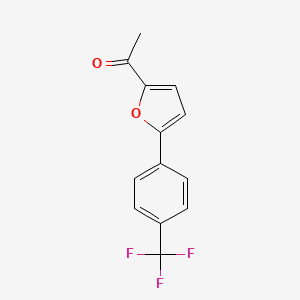molecular formula C13H9F3O2 B8507297 5-Acetyl-2-[4-(trifluoromethyl)phenyl]furan 