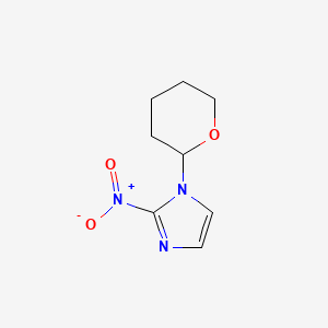 molecular formula C8H11N3O3 B8507302 2-Nitro-1-(oxan-2-yl)-1H-imidazole CAS No. 88135-08-4