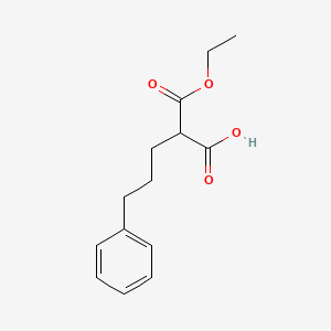 molecular formula C14H18O4 B8507315 3-Phenylpropylmalonic acid monoethyl ester 