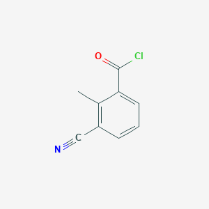 molecular formula C9H6ClNO B8507323 3-Cyano-2-methyl-benzoyl chloride 