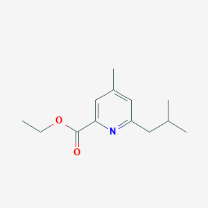 molecular formula C13H19NO2 B8507355 6-Isobutyl-4-methyl-pyridine-2-carboxylic acid ethyl ester 