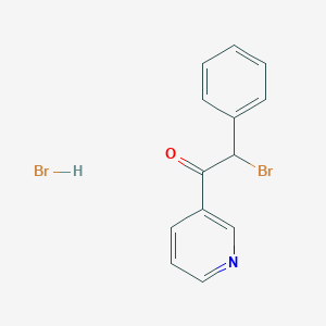 molecular formula C13H11Br2NO B8507365 2-Bromo-2-phenyl-1-(3-pyridyl)ethanone hydrobromide CAS No. 67947-67-5