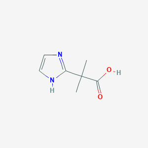 molecular formula C7H10N2O2 B8507396 2-(1H-imidazol-2-yl)-2-methyl-propionic acid 