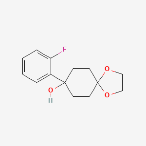 molecular formula C14H17FO3 B8507430 8-(2-Fluorophenyl)-1,4-dioxa-spiro[4.5]decan-8-ol 