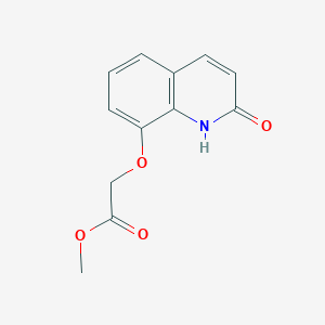 molecular formula C12H11NO4 B8507439 (2-Oxo-1,2-dihydro-quinolin-8-yloxy)-acetic acid methyl ester 