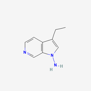 molecular formula C9H11N3 B8507467 3-Ethyl-pyrrolo[2,3-c]pyridin-1-ylamine 