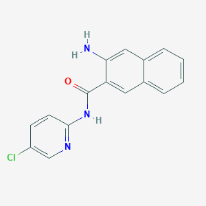 molecular formula C16H12ClN3O B8507471 3-amino-N-(5-chloropyridin-2-yl)-2-naphthamide 