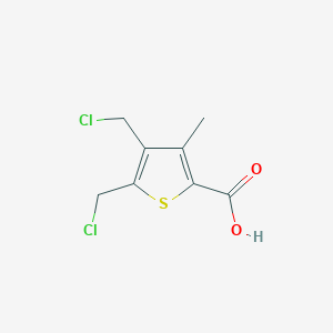 molecular formula C8H8Cl2O2S B8507568 4,5-Bis(chloromethyl)-3-methylthiophene-2-carboxylic acid CAS No. 834919-06-1