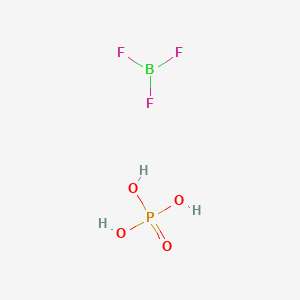 molecular formula BF3H3O4P B085076 三氟化硼磷酸复合物 CAS No. 13669-76-6