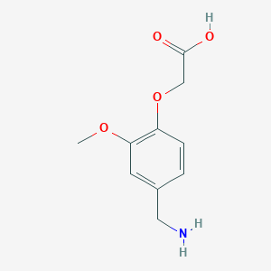 molecular formula C10H13NO4 B8507618 (4-Aminomethyl-2-methoxy-phenoxy)acetic Acid 