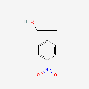 molecular formula C11H13NO3 B8507640 [1-(4-Nitro-phenyl)-cyclobutyl]-methanol 