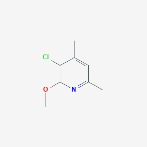 molecular formula C8H10ClNO B8507660 3-Chloro-2-methoxy-4,6-dimethylpyridine 