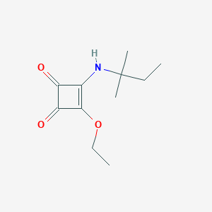 molecular formula C11H17NO3 B8507718 3-Ethoxy-4-(1,1-dimethyl-propylamino)-cyclobut-3-ene-1,2-dione 