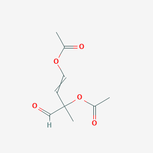 molecular formula C9H12O5 B8507730 2-Methyl-2,4-diacetoxy-but-3-enal 