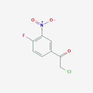 molecular formula C8H5ClFNO3 B8507759 2-Chloro-1-(4-fluoro-3-nitrophenyl)ethanone 