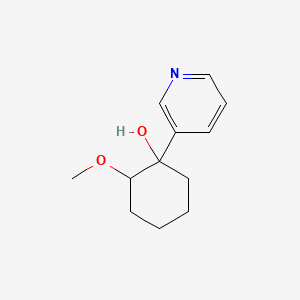 molecular formula C12H17NO2 B8507776 (+)-2-Methoxy-1-(pyrid-3-yl)cyclohexanol 