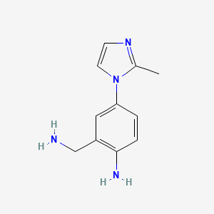 molecular formula C11H14N4 B8507780 4-(2-methyl-1H-imidazol-1-yl)-2-aminomethylaniline 