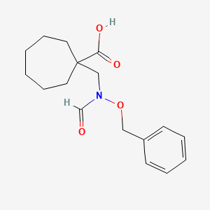 molecular formula C17H23NO4 B8507803 1-{[(Benzyloxy)(formyl)amino]methyl}cycloheptane-1-carboxylic acid CAS No. 828271-29-0