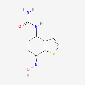 molecular formula C9H11N3O2S B8507834 N-[7-(Hydroxyimino)-4,5,6,7-tetrahydro-1-benzothiophen-4-yl]urea CAS No. 63778-56-3