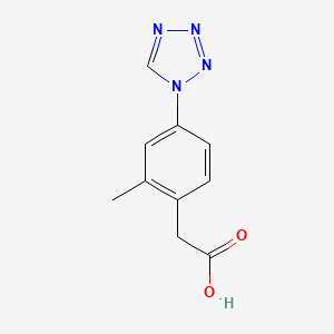 molecular formula C10H10N4O2 B8507870 [2-methyl-4-(1H-tetrazol-1-yl)phenyl]acetic acid 