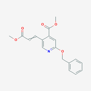 molecular formula C18H17NO5 B8507875 methyl 5-(3-methoxy-3-oxoprop-1-enyl)-2-phenylmethoxypyridine-4-carboxylate 