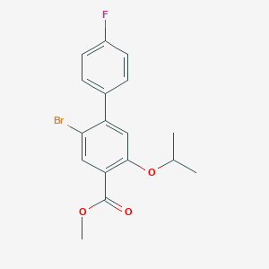 molecular formula C17H16BrFO3 B8507877 Methyl 2-bromo-4'-fluoro-5-isopropoxy-[1,1'-biphenyl]-4-carboxylate 