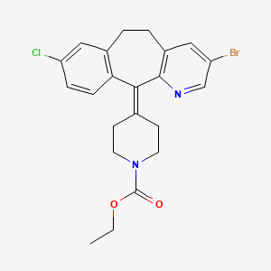 molecular formula C22H22BrClN2O2 B8507896 Ethyl 4-(3-bromo-8-chloro-5,6-dihydro-11H-benzo[5,6]cyclohepta[1,2-b]pyridin-11-ylidene)piperidine-1-carboxylate 